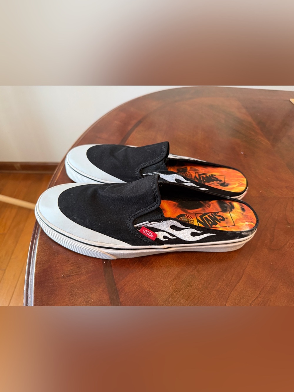Vans A$ap Rocky Worldwide Slip on Sneakers Men’s Size 10 Shoes Black Flames